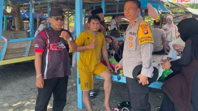 Hari Kedua Pasca Lebaran, Polisi Mamuju Tingkatkan Pengamanan di Objek Wisata