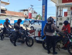 Cegah Kelangkaan BBM, Polresta Mamuju dan Polsek Jajaran Pantau SPBU