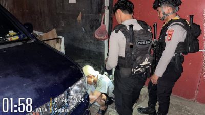 Patmor Polresta Mamuju Amankan Terduga Pelaku Tabrak Lari