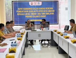Ditlantas Polda Sulbar Gelar Rakor Pembentukan “Sekolah Pelopor Keselamatan”