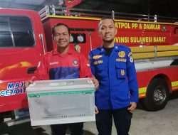 Damkar Sulbar Amankan Ular Black Boiga