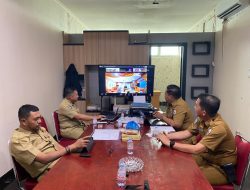 Biro Pemkesra Ikuti Zoom Meeting Propres