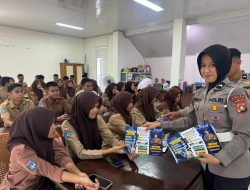 Ditlantas Polda Sulbar Sosialisasikan Keselamatan Berlalu Lintas di SMKN 1 Rangas