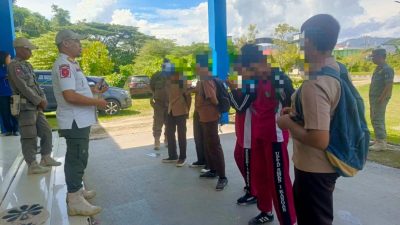 Satpol PP Sulbar Jaring Enam Siswa Bolos Sekolah di Mamuju