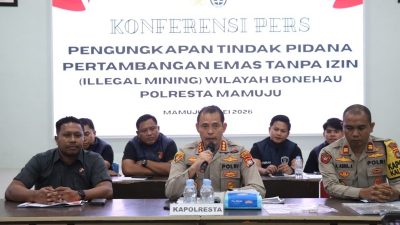 Polresta Mamuju Gerebek Tambang Emas Ilegal di Bonehau