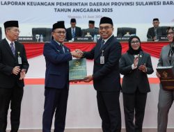 Pemprov Sulbar Raih WTP ke-12, Gubernur SDK: Setiap Rekomendasi BPK RI Diselesaikan 60 Hari