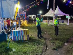 Polantas Menyapa, Satuan PJR Ditlantas Polda Sulbar Jaga Keamanan Malam Hari