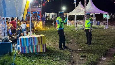 Polantas Menyapa, Satuan PJR Ditlantas Polda Sulbar Jaga Keamanan Malam Hari