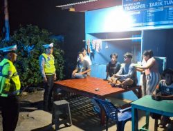 Semboyan Patroli Malam Ditlantas Polda Sulbar: Hadir Melayani dan Membantu Masyarakat
