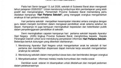 Hari Pertama Sekolah 13 Juli, Sekprov Junda Minta ASN Ikut Antar Anak dan Bantu Sambut Siswa Baru