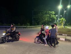 Patroli Malam Polresta Mamuju Amankan Pengendara Knalpot Brong 