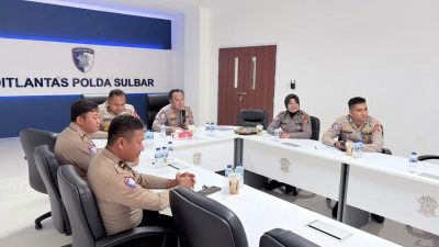 Evaluasi dan Pemantapan Layanan, Ditlantas Polda Sulbar Gelar Rakor Regident Secara Daring
