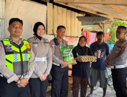Satlantas Polresta Mamuju Salurkan Bantuan kepada Warga Kurang Mampu