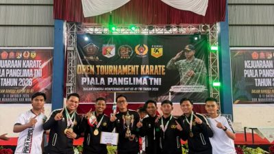 Polda Sulbar Juara Umum, Borong Medali di Kejuaraan Karate Piala Panglima TNI 2026